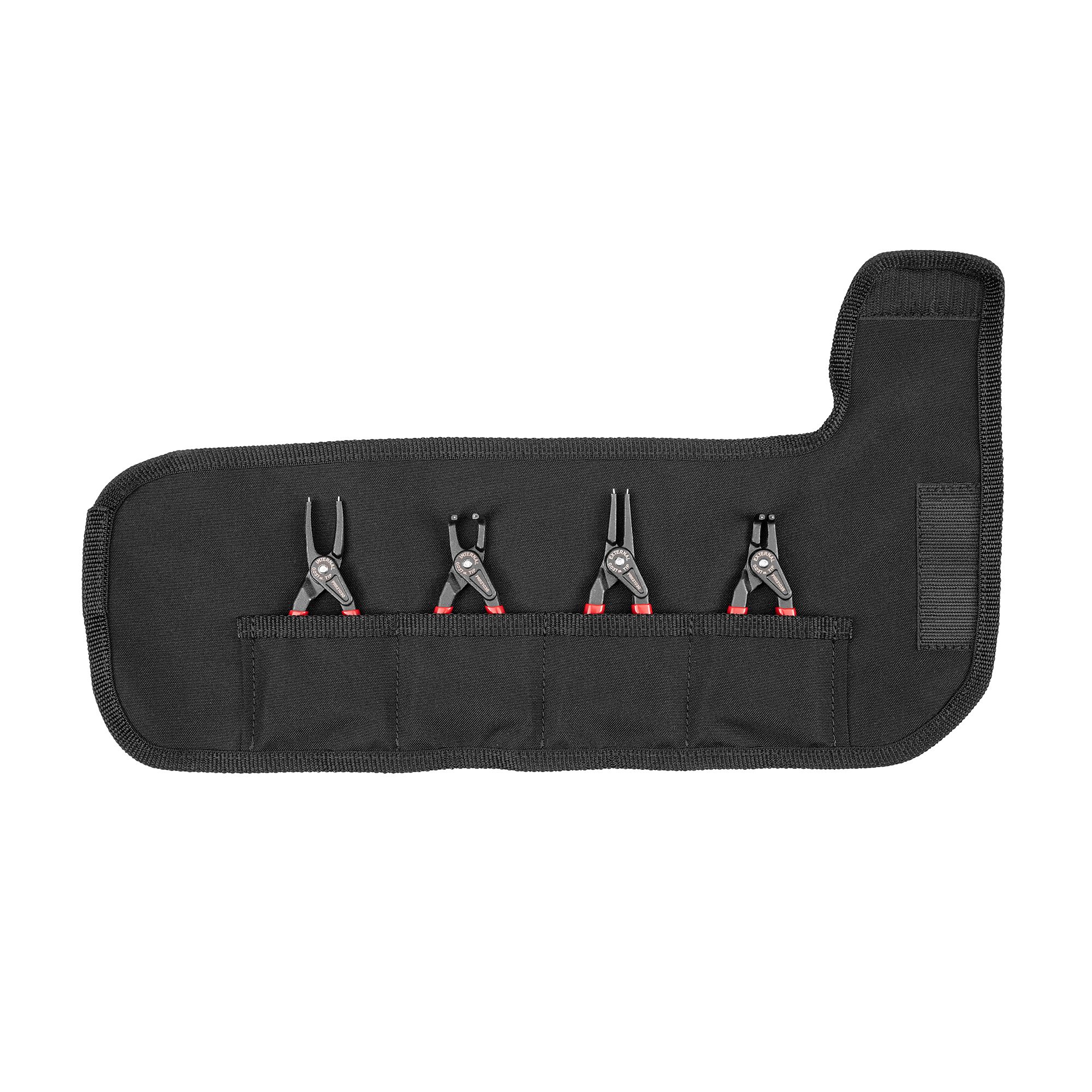 TEKTON 5 Inch Internal and External Retaining Ring Pliers Set with Roll, 4-Piece (0.037 in. Tips) | PRR91001